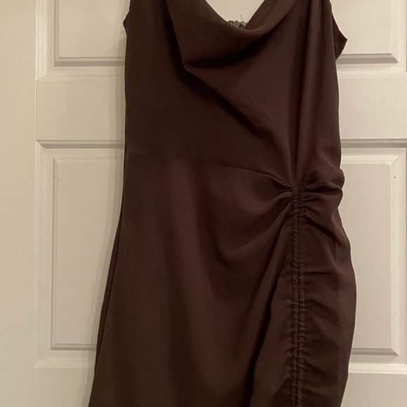 MORE TO COME - Mileva Ruched Mini Dress | Army Green | Size: XXS | NWT - Picture 7 of 9